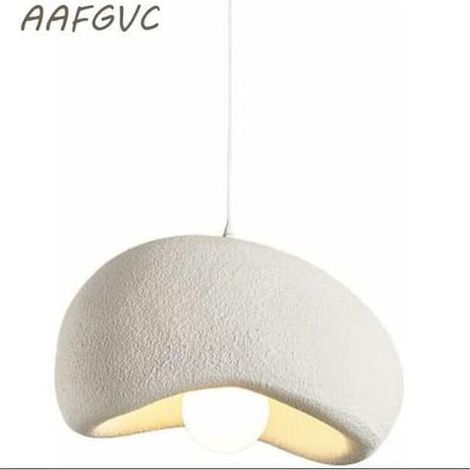 Suspension Moderne pour Salle à Manger Cuisine Îlot Lumière Couloir Lampe Suspendue E26 ,Style Nid D'oiseau Forme Luminaire(40cm, Blanc) - RW (1/5)