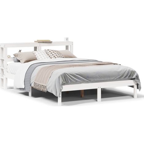 Maison Exclusive - Letto senza Materasso Bianco 160x200 cm Legno Massello di Pino