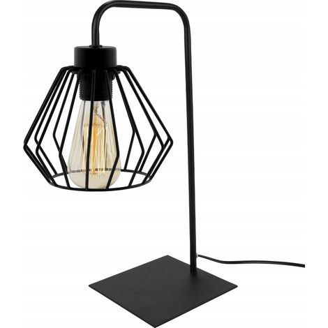Schwarze LED-Stehlampe für Nachttisch (1/5)