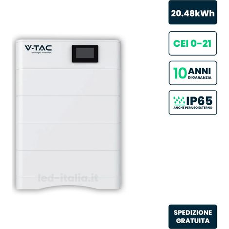 Kit V-TAC 4 Módulos de Almacenamiento de Alta Tensión 20,48kWh LFP 100Ah 204,8V IP65