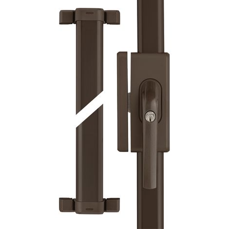 ABUS FOS650 B Braun Stangenschloss 3-Punkt-Verriegelung Terrassen- Balkontüren