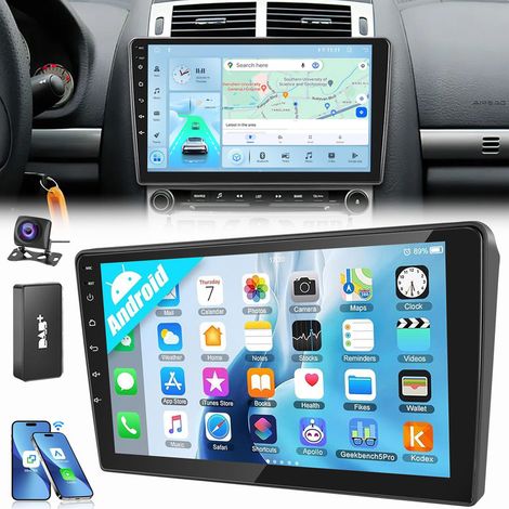 9" Pour Peugeot 407 2004-2011 Android 15 Autoradio GPS BT WIFI RDS Carplay EQ 2+32G DAB CAM