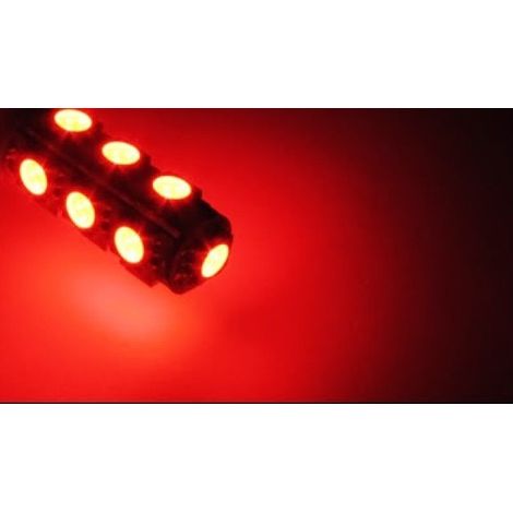 LED-Lampen (Dioden) für Standlicht, T10 W5W, 13 SMD, 12V, Rot, CANbus – fehlerfrei, keine Fehlermeldungen