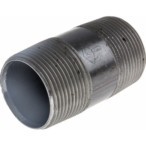 Mamelon BSPT 1-1/4" mâle x BSPT 1-1/4" mâle , Noir ( Prix pour Paquet de 2 )