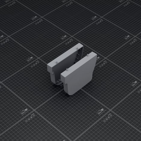 Lot de 2 fonds de gouttière pour Gouttière PVC Moulurée - Gris (1/4)