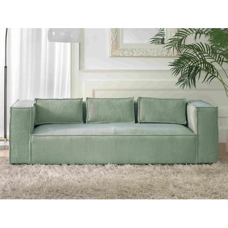 Stella – 3-sitzer einzelsofa – aus cord – moderner stil - blau