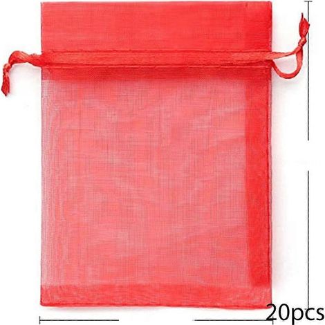 20/60/100 sacs de protection pour fruits, filet à cordon de serrage, sacs à raisins en maille, anti-oiseaux pour la culture des fraises et autres fruits (1/5)