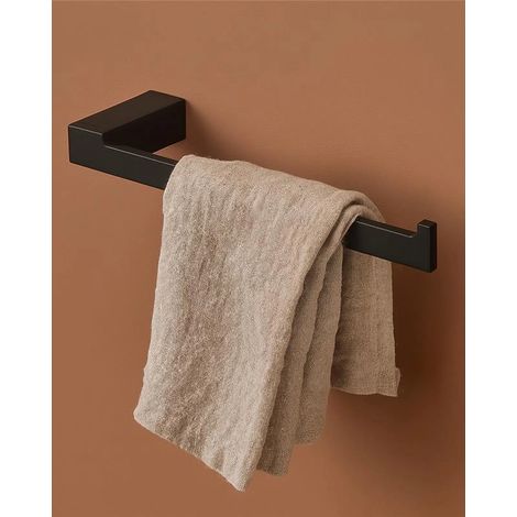 Exagonshop Porta salviette in alluminio nero Sky