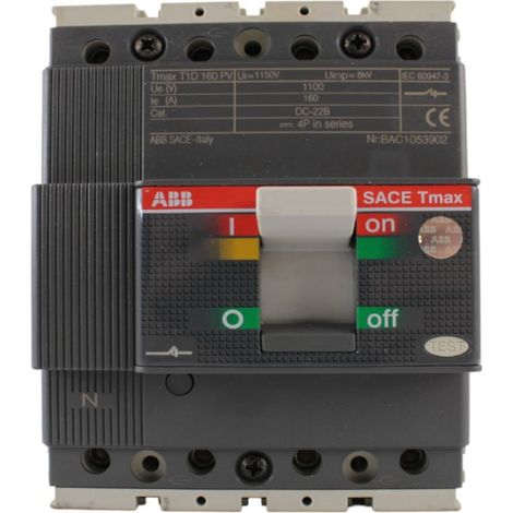Interruttore sezionatore fotovoltaico 160A - 4P 1000VCC ABB (1/2)