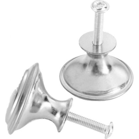 Lot de 20 boutons de tiroir en métal pour portes de placards de cuisine, finition acier inoxydable satiné (1/4)
