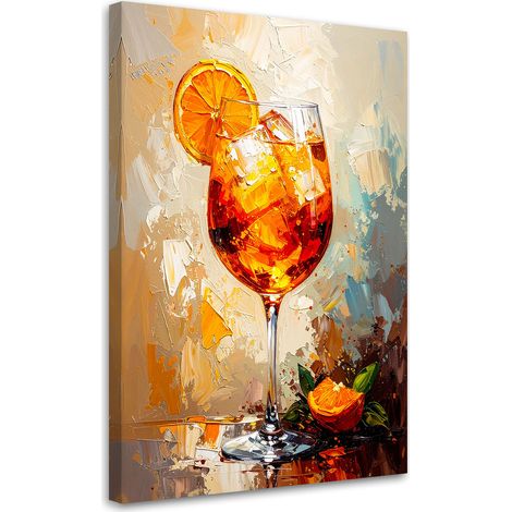 Wandbild Aperol Cocktail Frucht 40x60 cm