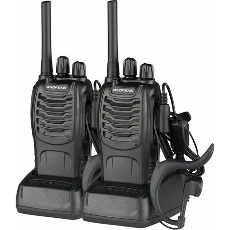 Green Mobility-BF-88E 1500mAh Walkie-talkie en veille ultra-longue durée EU Standard Noir 2PCS (1/4)