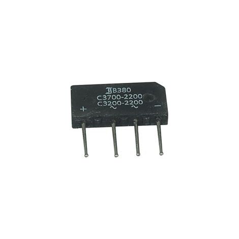 Brückengleichrichter 380Vac 3,7A 150A 4Leiter Maße 40x20mm