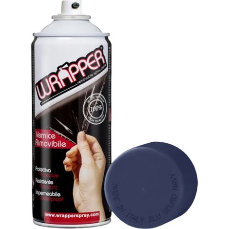 Wrapper Spray Vernice Pellicola Removibile 400ml – Vari Colori e Finiture Blu Scuro Dark Navy (1/3)