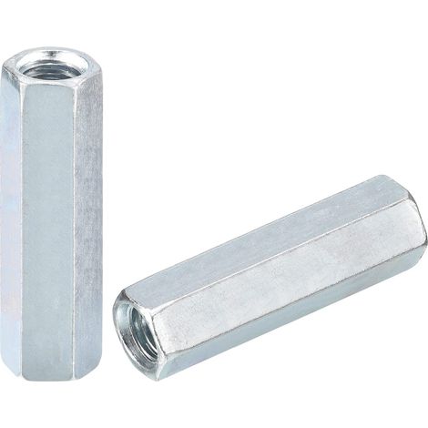 5pcs M10x14x50mm Raccord Écrous Galvanisé Carbone Acier (1/5)