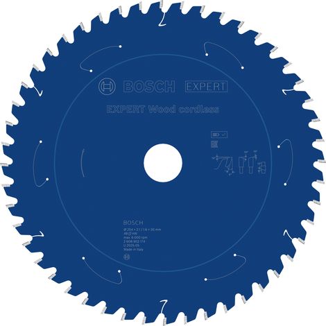 Bosch EXPERT Wood cordless Circular Saw Blade 254x 2.1/1.6 x 30mm T48 2608902174 (1/5)