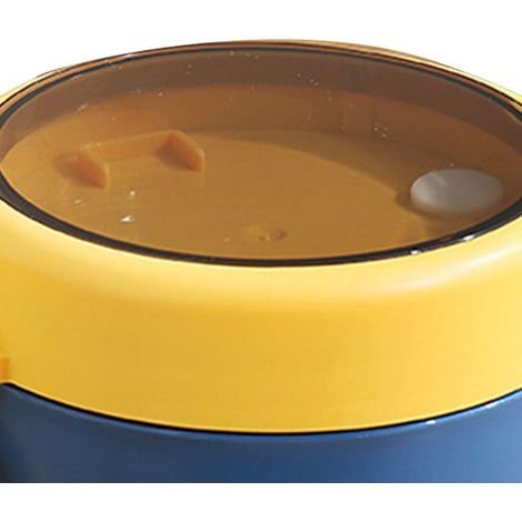 Isolierbecher mit großem Fassungsvermögen aus Edelstahl 304 mit Deckel und Löffel, ideal für Studenten und Büroangestellte, um ihren Porridge mitzunehmen. Farbe: Nordischblau. (1/5)