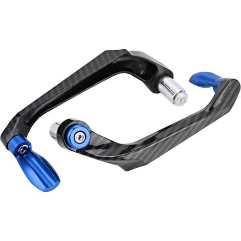 Protecteur de Guidon de Moto 22mm 7/8 Pouces, Universel Moto Guidon Protector Protège Mains Frein d'embrayage Levier Garde Main CNC Alliage D'aluminium pour Motocross Moto Tout Terrain Vélo (Bleu) (1/5)