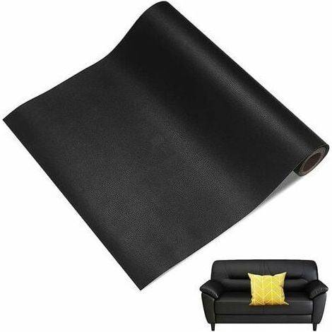 Rouleau adhésif cuir 35 x 137 cm – Patch auto-adhésif en cuir PU imperméable – Réparation de canapés et sièges auto – Résistant aux rayures-Crezuo (1/4)
