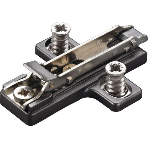 Salice Blitz-Kreuzmontageplatte H3 Exzenterverstellung mit Euroschrauben Titanium (1/2)