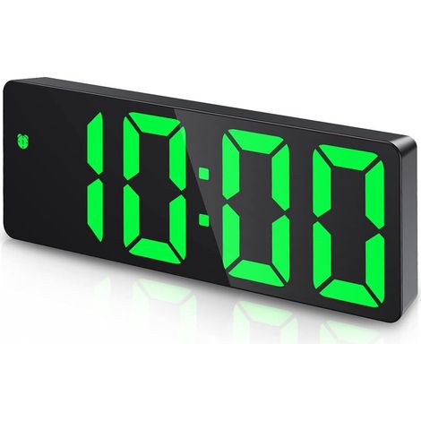 Sveglia digitale da viaggio con display LED della temperatura, luminosità regolabile, formato 12/24 ore, orologio compatto per camera da letto e viaggi.
