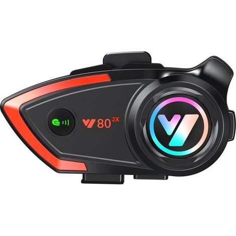 Interphone Bluetooth pour Casque Moto, Compatible avec la Plupart des Casques