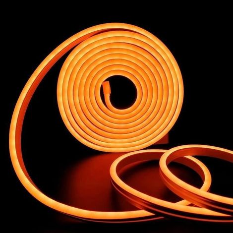 Ruban LED Flexible Néon - 5M - Étanche IP65 - Orange (1/4)