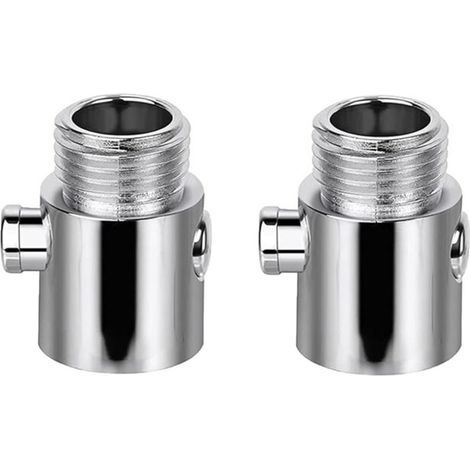 Duschabsperrventil – Absperrventil aus Messing für Duschköpfe – Integriertes Absperrventil – G1/2"-Gewinde – Für Handbrausen – 2 Stück (1/5)