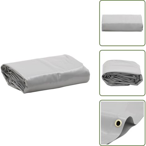 The Living Store Telone Grigio 1,5x2,5 m 650 g/m² - Copertura per mobili da giardino