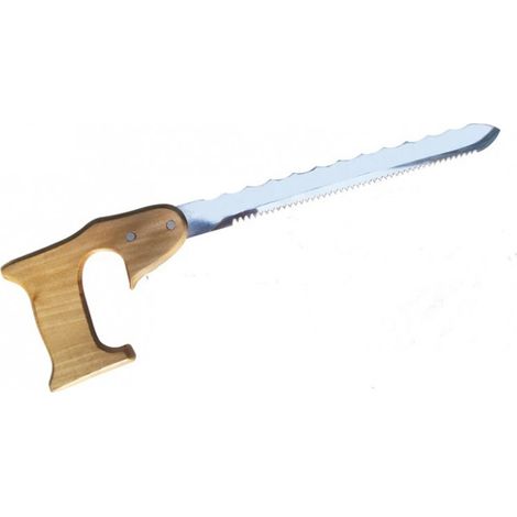 Scie pour isolant lame 28cm manche bois ergonomique haute qualité universel tous type d'isolants (1/2)