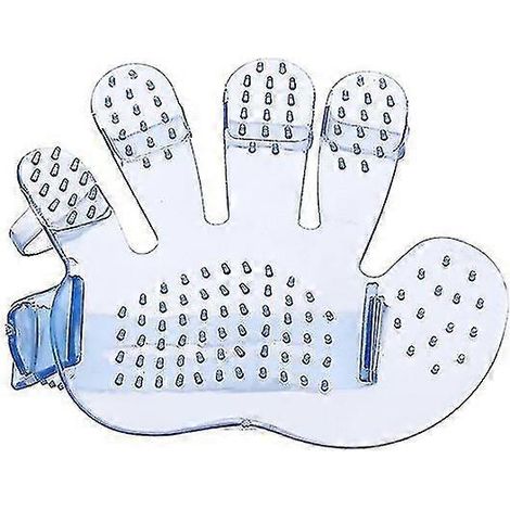 Gant de toilettage en silicone pour chiens et chats, brosse et peigne pour démêlage, gants de toilettage, accessoires de nettoyage pour le bain des chiens, peignes pour animaux (bleu) (1/5)