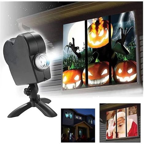 Filiyano – Projecteur holographique de Noël et d'Halloween, projecteur de fenêtre LED (1/5)
