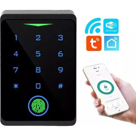 Tuya Sistema di Controllo Accessi Smart WiFi con Tastiera Touch Tastiera + Impronta Digitale