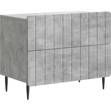 Bedside Cabinet with Drawer Concrete Grey 62 x 34.5 x 49.5 cm vidaXL
