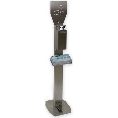 Piantana a Pedale con Dispenser Igienizzante per Mani in Acciaio Lisa Luxury (1/5)