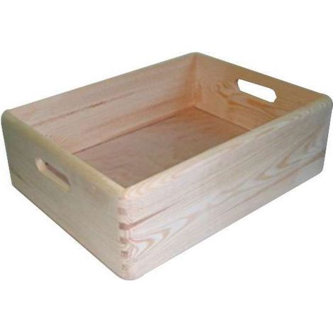 Contenitore Cesta Legno Pratica Cm 40X30 H 23 Xtra (1/4)