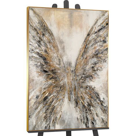 Gemälde Goldene Flügel Rahmen Gold 120x80 cm (1/5)