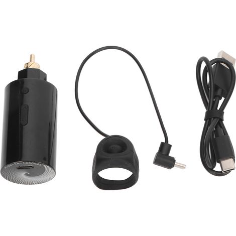 Alimentation sans fil pour machine à tatouage, batterie rechargeable 1450mAh avec écran LCD et interface RCA (1/5)