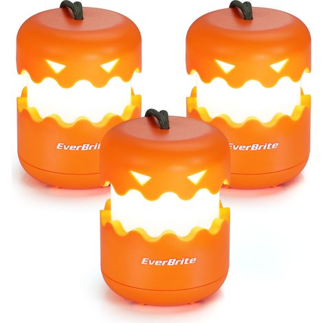 Everbrite Luminaire Citrouille Halloween 3 Pièces, Lanterne Halloween Citrouille LED, Halloween Decoration Citrouille Lumineuse Interieur Exterieur Jardin, Accessoires Décor Fête d'Halloween Activités (1/5)
