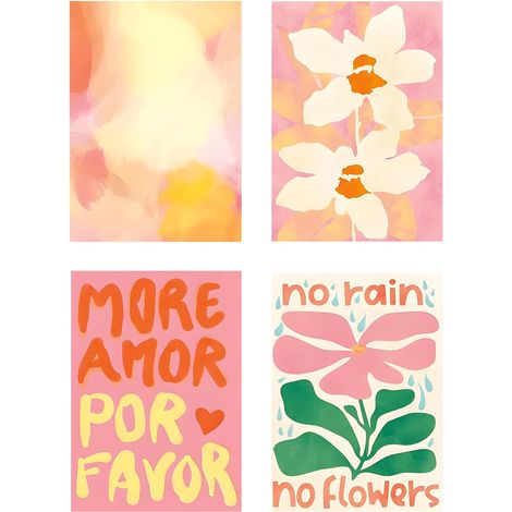 Lot de 4 affiches murales Décoration 30×40cm (1/5)