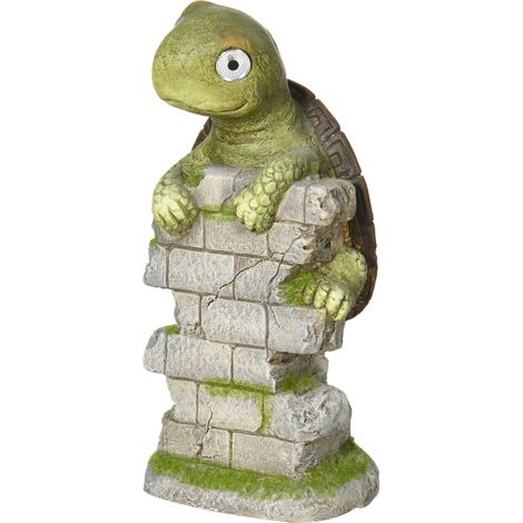 Figurine de jardin  « Petite Tortue », décoration de jardin, résistante aux intempéries, avec lumière solaire intégrée