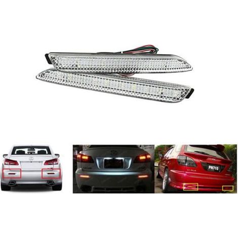 Kit 2 Fanali Posteriori A Led Trasparente Lexus IS F GX470 RX300 Toyota Harrier Verso Avalon Matrix Sienna Venza (1/3)