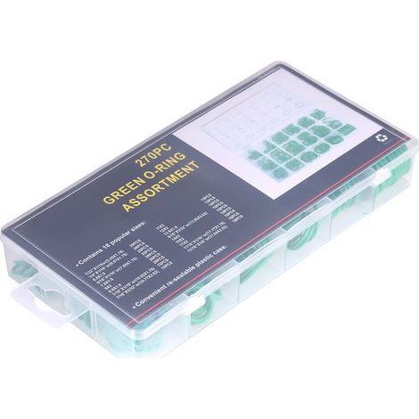 18 tailles 270pcs outils de joint torique vert de climatisation de remplacement de camion de voiture (1/5)