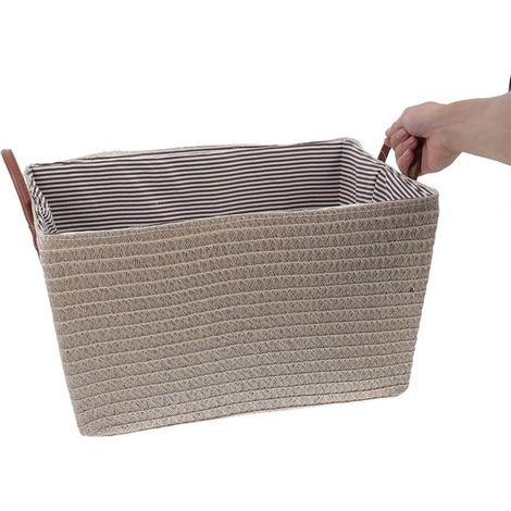 Cesta de servir con asas Grand Bac Osier Imitación Rotin para juguetes y aperitivos Organizador multiusos para el hogar y la oficina