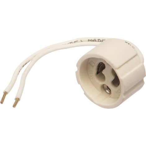 poly pool - portalampada 250 v in steatite, attacco gz10 avorio
