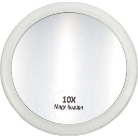 Miroir - Acrylique - 10 cm - Ventouse - Grossissement 10x - Salle De Bain