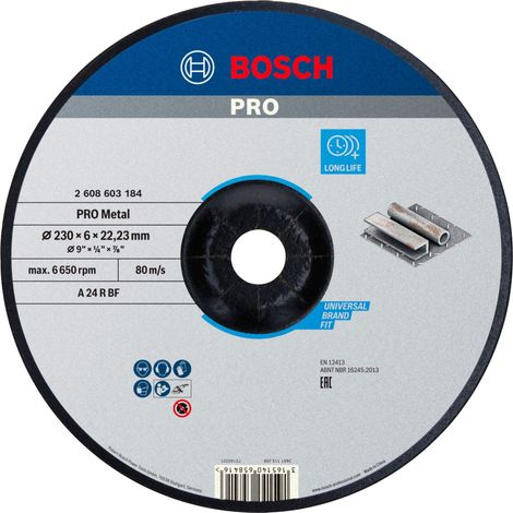 Bosch PRO Metal Schleifscheibe, 230 x 6 x 22.23 mm