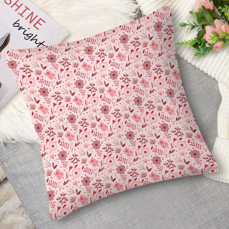 Housse de Coussin décoratif fleurs pointillisme (1/5)