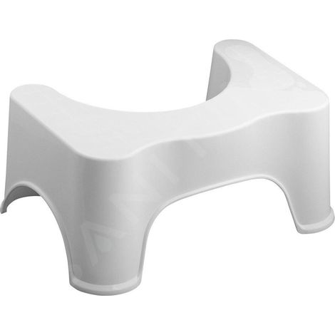 Tabouret de toilette, 39x22x17cm, blanc (1/5)