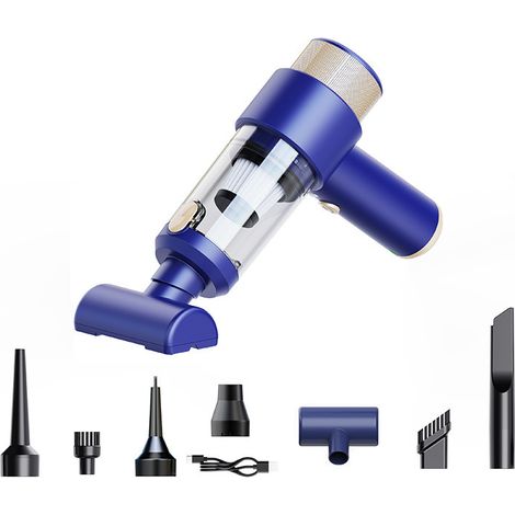 Autostaubsauger, 16000 PA, 4-in-1, Mini-Akku-Handstaubsauger mit Saug- und Blasfunktion, aufblasbarer leistungsstarker Staubsauger, für Zuhause, Büro, Haustiere